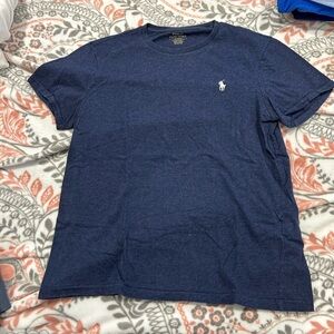 Polo short sleeve shirt custom slim fit navy blue